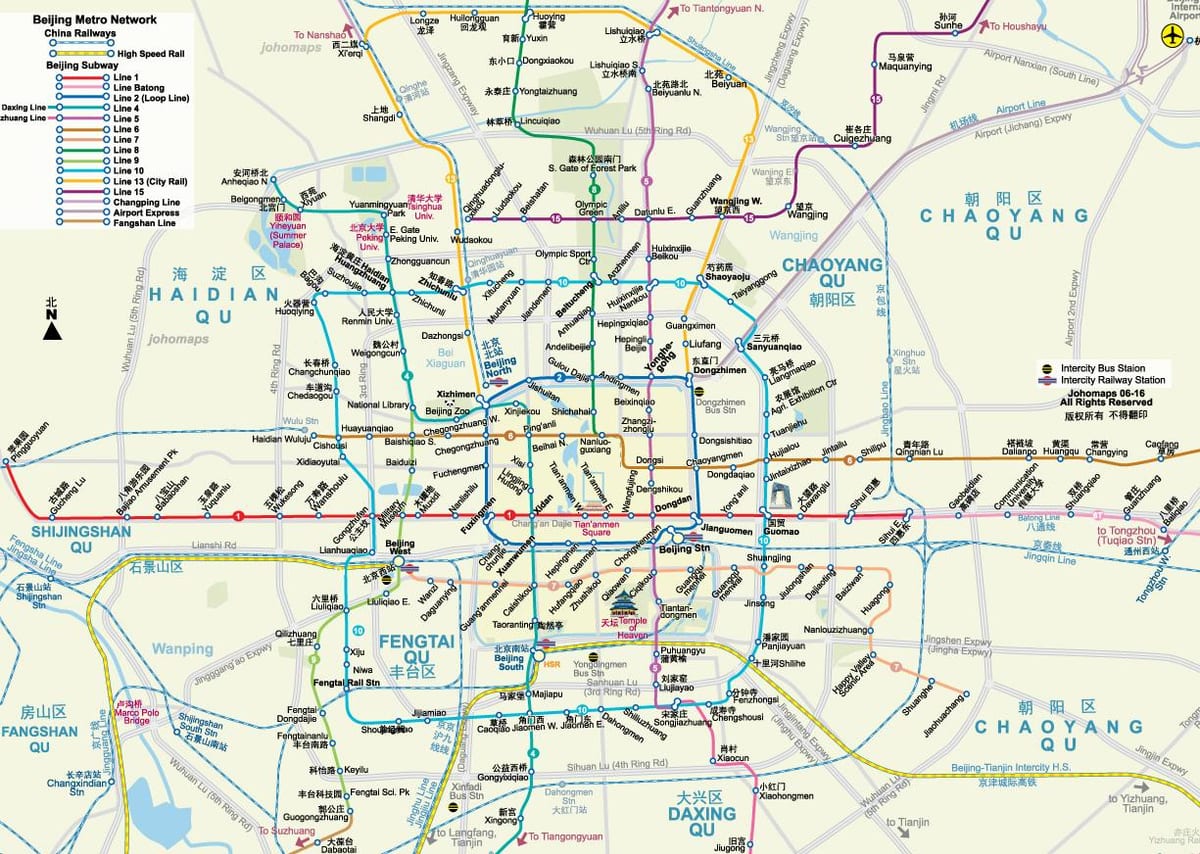 બેઇજિંગ mtr નકશો